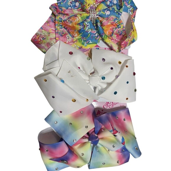 Jojo Siwa Hair Bows Tote Bags Patches Lot of 15 Unicorn Foil Glitter Sequins New - Picture 5 of 10